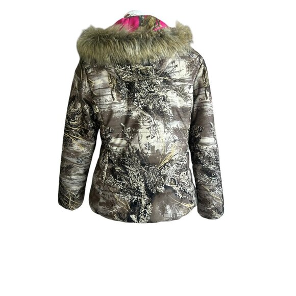 Realtree Camo Max-1 XT Full Zip Jacket Removable Faux Fur Trim Hood Size Large - Picture 2 of 10